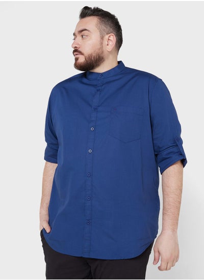 Buy Thomas Scott Plus Size Premium Slim Fit Pure Cotton Casual Shirt in UAE