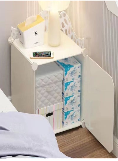 Buy Simple Bedside Storage Cabinet Rack White 32 x 32 x 42 cm in UAE