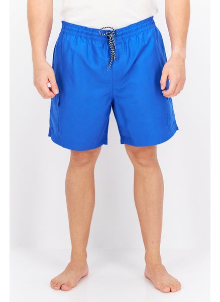 اشتري Men Plain Mid-Length Board Shorts, Blue في الامارات