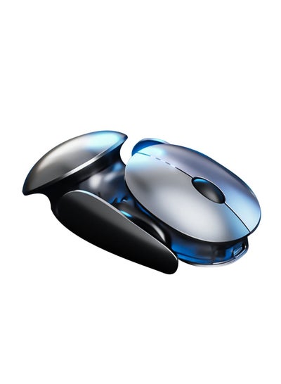 اشتري Wireless Mouse, Rechargeable Ergonomic Silent Mice with 2.4G USB Receiver, 5 Adjustable DPI Levels, Mecha Style Mouse Wireless for Laptop Computer Mac MacBook, Silver في الامارات