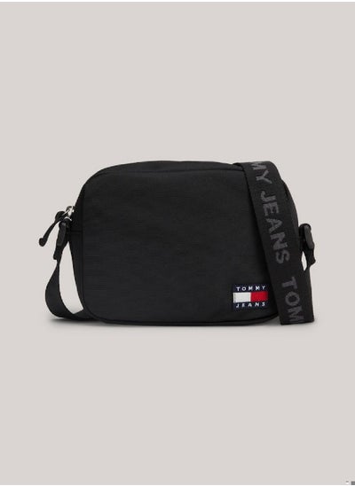 Buy Women's Essential Badge Small Crossover Bag -  Recycled polyester, Black in UAE