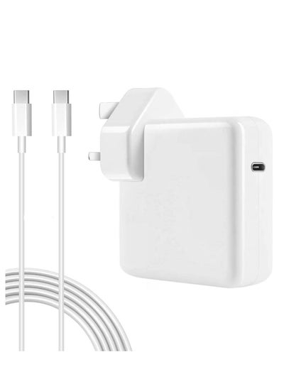 Buy 96W USB C Charger compatible with Mac book Pro Charger USB C 16 15 inch 2016 2017 2018 2019,Replacement Charger for 13/15/16 inch thunderbolt charger With USB C Cable 6.6ft in UAE