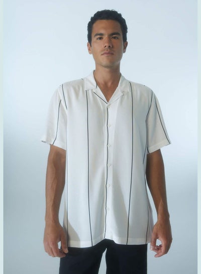 Buy Regular Fit Short Sleeve Striped Poplin Shirt in UAE