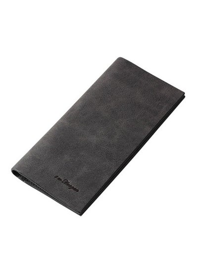 Buy Ultra Thin Long Style Bifold Wallet Black in UAE