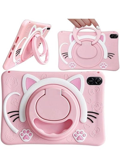 اشتري Case Compatible with Honor Pad X9 Tablet 11.5 Inch 2023 Cover, Cute Cat Kids Case with 360° Rotating Handle Kickstand Shockproof Rugged Heavy Duty Kids Tablet Cover في السعودية