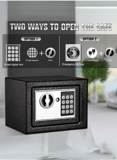 Buy Digital Electronic Safe Black/Silver in Saudi Arabia