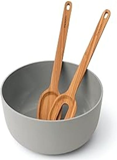 Buy BergHOFF - 3-pc salad bowl set with bamboo servers 24.5X24.5X13.5 in Egypt