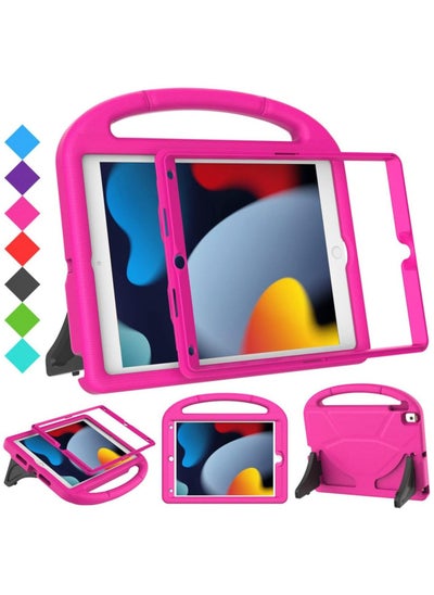 Buy Kids Case for Apple iPad 9th/8th/7th Generation 10.2 inch Cover with Screen Protector Handle Stand in Saudi Arabia