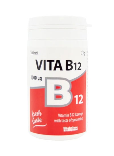 Buy Vitamin B12 Lozenges Energy and Brain Support 1000 mcg 100'S in UAE