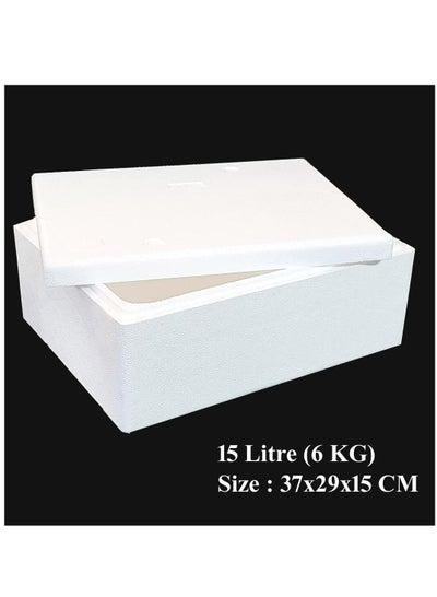 Buy Ice Box Thermocol-15 Litre (6KG) Thermocol Cool Box-Thermo Keeper Container, Expanded Polystyrene Cooler, Fishing Ice Box in UAE