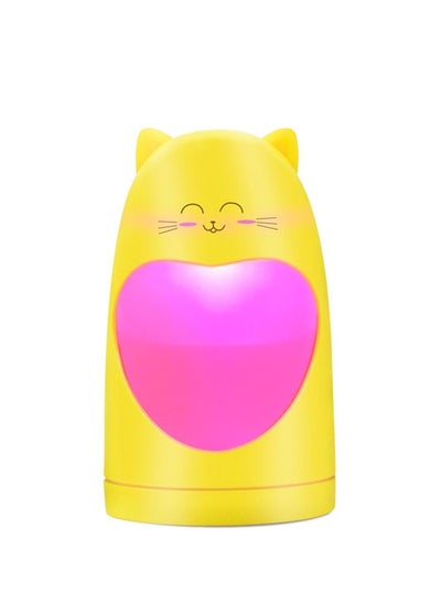 Buy YYM-201 Mini Cat Humidifier Air Purifier with Colorful LED Light 180ml 2W Yellow in UAE