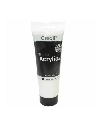 Buy Acrylic Paint Tube Titanium White 120ml Content in UAE