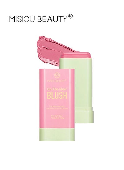 Buy On The Glow Blush,The Moisture Stick Cream Colour For Cheeks,Highlighting ​Color Silky Powder Blusher Stick Natural Glow Silly Blusher Light and Soft Feeling The Apply On Your Face（#01） in UAE