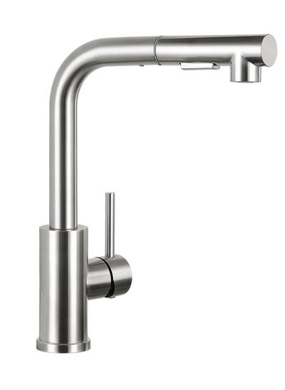 Buy Kitchen Taps Mixer for Sink with 360 Degree Spout Swivels Single Handle Two Spray Function Pull Out 40.6cm Flexible Hose in Saudi Arabia