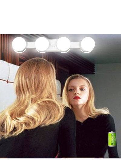 Buy COOLBABY LED Portable Rechargeable LED Vanity Mirror Light with 4 LED Bulbs for Bathroom Dressing Room Vanity in UAE