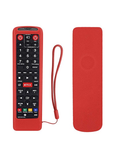 Buy Remote case for Samsung TV Controller Silicone Remote Cover for Samsung Remote Control Smart TV Remote Skin Sleeve- Red in UAE