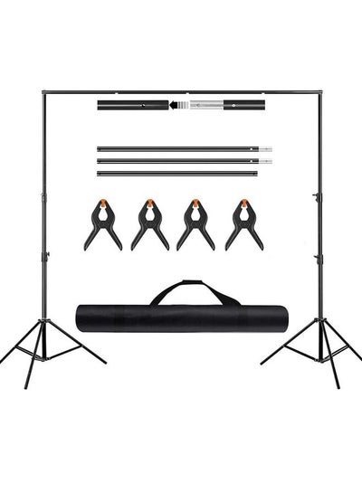 Buy Padom Backdrop Stand 6.5X6.5ft, 2X2m with Spring Clamp, Photo Video Party Background Stand Support System for Wedding, Photography, Advertising Display, Parties, with Carring Bag in UAE