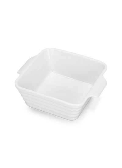 اشتري 3-Piece Square Baking Dish 11x4.5cm/200ml Porcelain في الامارات