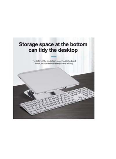 Buy Adjustable Aluminum Laptop Stand – Portable Foldable MacBook Holder with Cooling Lift and Non-Slip Feature in Egypt