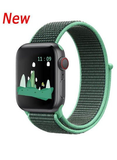 Buy For Apple Watch Series 7 & 8 (45mm) & Apple Watch Ultra (49mm) Nylon Sport Replacement Strap Bands With Adjustable Closure - Green in Egypt