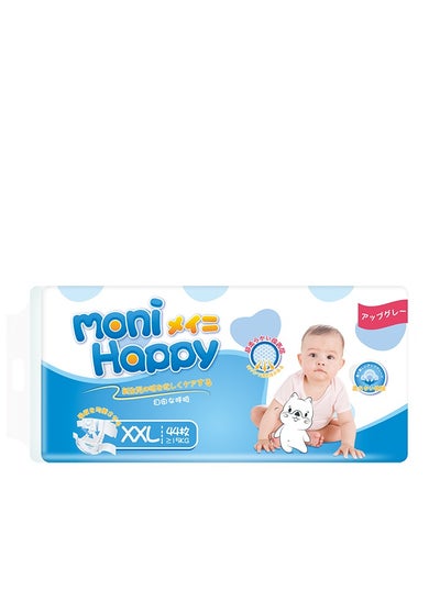 Buy Super Baby Taped Diaper Super Absorption  Fluffy non-woven fabric,Size 5  Smart wetness detector, Double-leak guard-XXL（15-20kg ） 44 pcs in UAE