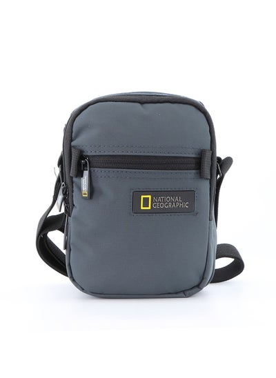 اشتري National Geographic Mutation Small Utility Bag Grey, Zipper Compartment Casual Shoulder Bag For Men And Women Removable Shoulder Strap Secure RFID Pocket في الامارات