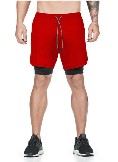 اشتري Men's Beach Shorts Sports Running Shorts Mesh Sports Fitness Shorts في الامارات