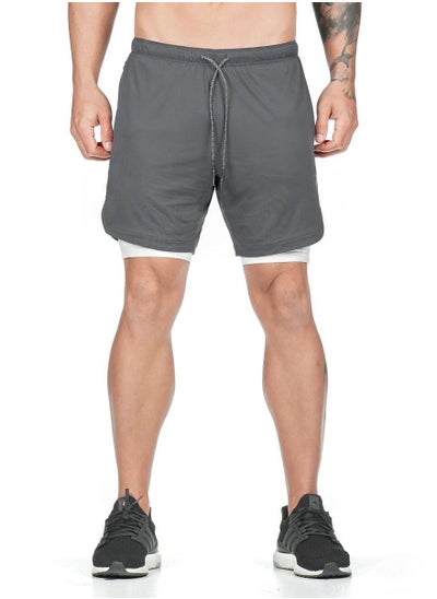 اشتري Men's Beach Shorts Sports Running Shorts Mesh Sports Fitness Shorts في الامارات