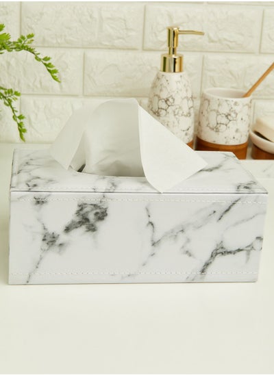 Buy Marble Printed Tissue Box in Saudi Arabia