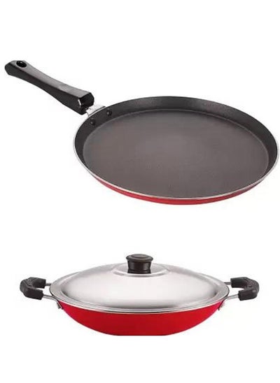 اشتري Premier Aluminium Non Stick 3 PCS SET - HG 506 (Non Stick APPAM PAN 20 CM WITH LID + Non Stick TAWA 26 CM ) في الامارات