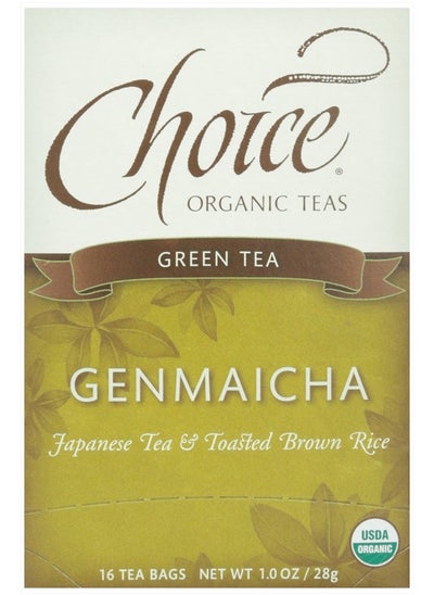 Buy Choice Organic, Green Tea w/Toasted Brown Rice, Genmaicha, 16 ct in UAE