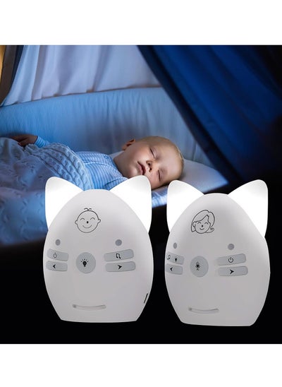 Buy Wireless Audio Baby Monitor, Baby Walkie Talkie, Baby Desk Lamp Caretaker with 2 Way Talk, VOX Mode, Long Range up to 300m, Crystal-Clear Sound, Lullabies, Night Light, Music Play, Plug & Play in Saudi Arabia