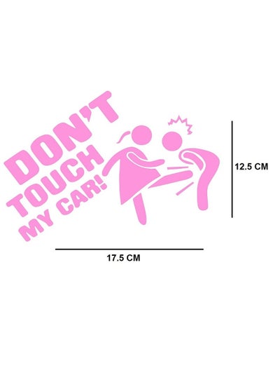 Buy Don't Touch My Car "Girl" Sticker - Pink in Egypt