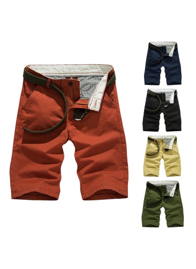 اشتري Summer Army Cargo Bermuda Shorts Men brick red في السعودية