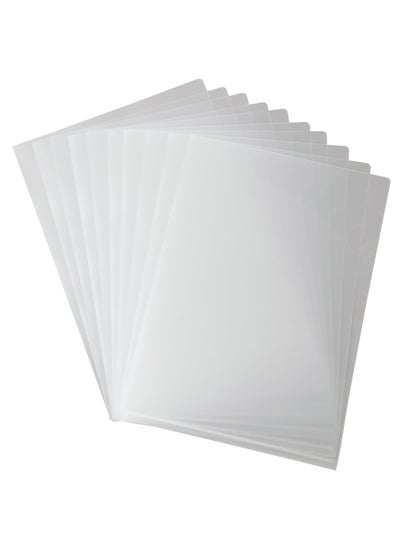 اشتري 10-Piece Clear Folder A4 Size في الامارات