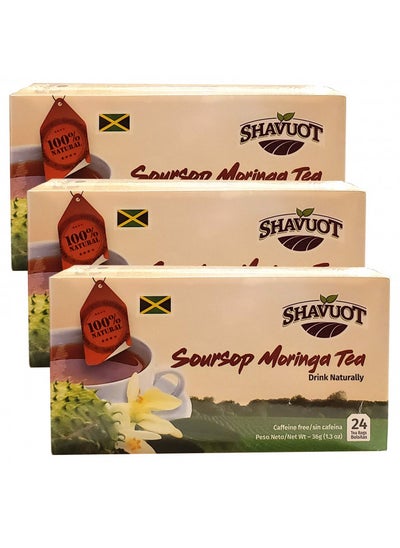 Buy Shavuot Soursop Moringa Tea (Pack of 3) in UAE