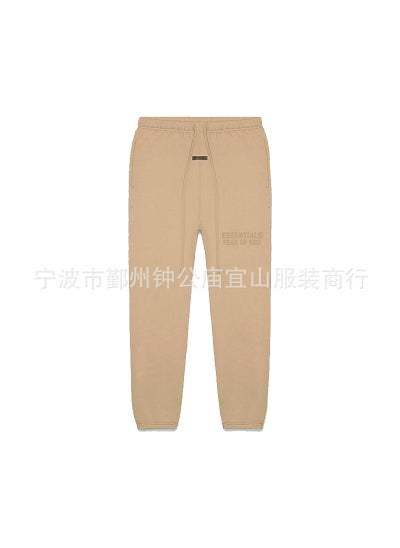 اشتري 2023 SS Silicone Print FOG Essentials Sweatpants Sand white Sand في الامارات