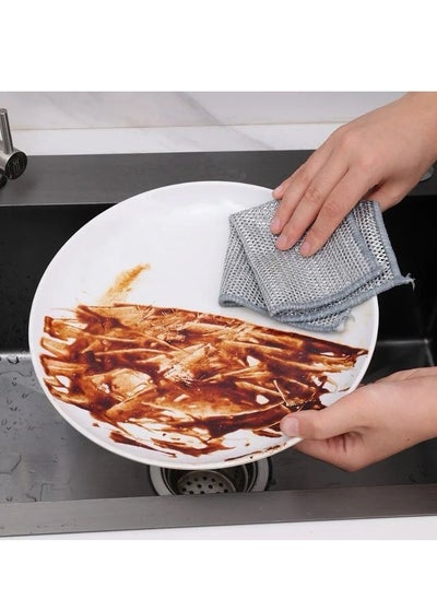 Buy Silk kitchen towel packet, 5 pieces, with a genius idea that brings together all cleaning solutions, an alternative to dishcloths. in Egypt