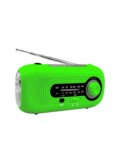 اشتري Wind Up Solar Radio SOS Alarm AM/FM Emergency Solar Radio Crank Powered Radio with Rechargeable Battery 4 Modes Flashlight Headphone Jack USB Port for Outdoor Camping Hiking في السعودية