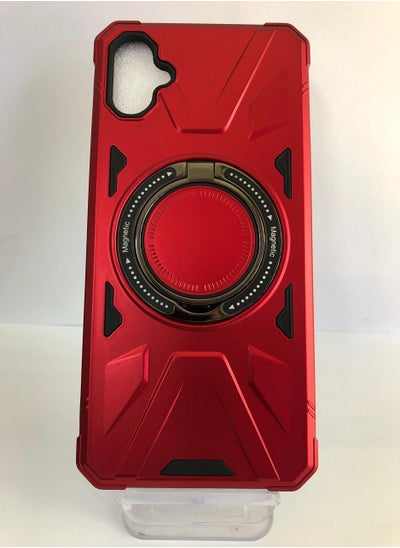 Buy GOLDEN MASK For Samsung Galaxy A05 Case Mag-Safe Magnetic Shockproof Phone Case with Ring Holder (Red) in Egypt