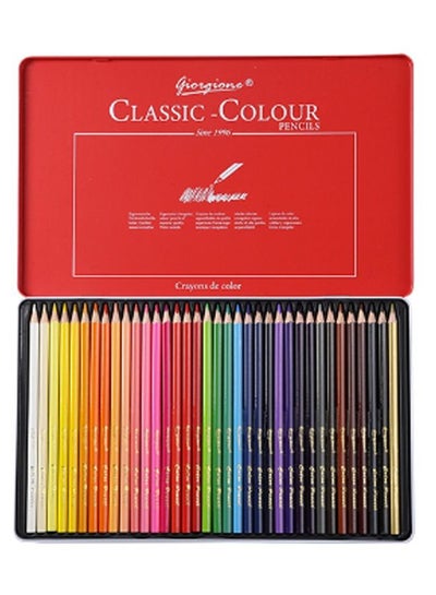 Buy 36-Colour Professional Oil Color Wooden Drawing Pencils Multicolour in UAE
