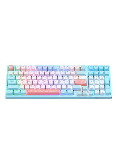 Buy G38 Gaming Wired Blue Axis 98-Key Mechanical Keyboard in Saudi Arabia