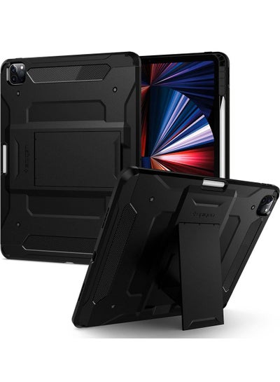 Buy Tough Armor Pro for iPad Pro 12.9 inch M2 6th Generation (2022) / 5th Generation (2021) Case Cover with Pencil Holder - Black in UAE