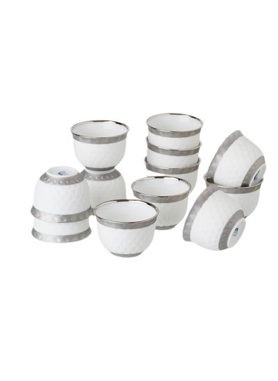 Buy Japanese Arabic coffee cups set 12 pcs in Saudi Arabia