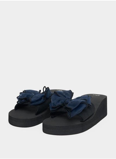 اشتري Bow Detail Wedge Sandals في السعودية