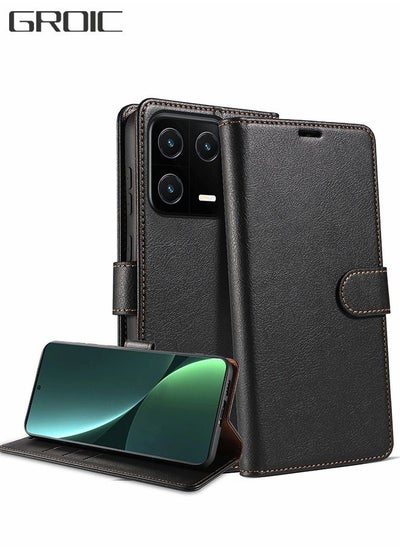 Buy Compatible with Xiaomi 13 Pro Case,Premium Leather Wallet Case with Kickstand and Card Slots,Flip phone Shell for Xiaomi 13 Pro in Saudi Arabia