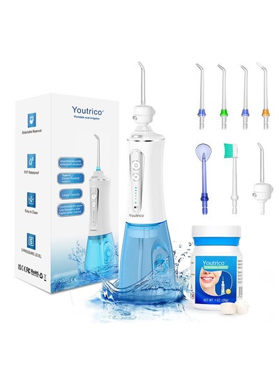 اشتري Youtrico 2023 upgraded whitening water floss  portable and rechargeable  gentle teeth whitening IPX7 waterproof في السعودية