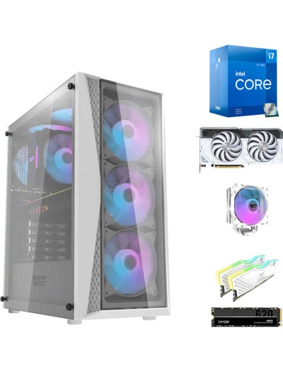 Buy Gaming PC Core INTEL CORE i7 12th Gen 12700F 3.60GHz ,Motherboard-ASUS PRIME B760M-A WiFi-6 D4/T-FORCE DELTA RGB RAM DDR4 32GB ( 2x 16GB ) 3600MHz - WHITE/ SSD 1TB M.2 2280 PCIe NVMe 3500Mb/s Gen3x4/Graphics Card ASUS DUAL NVIDIA GEFORCE RTX 4070 SUPER OC 12GB (2XFAN) GDDR6X - WHITE /Windows 11 Pro WHITE in Saudi Arabia