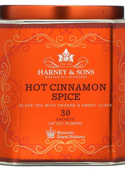 اشتري Hot Cinnamon Spice Black Tea with Orange & Sweet Clove 30 Sachets 2.67 oz (75 g) في الامارات