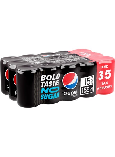 Buy Black Carbonated Soft Drink No Sugar 155ml Pack of 15 in UAE